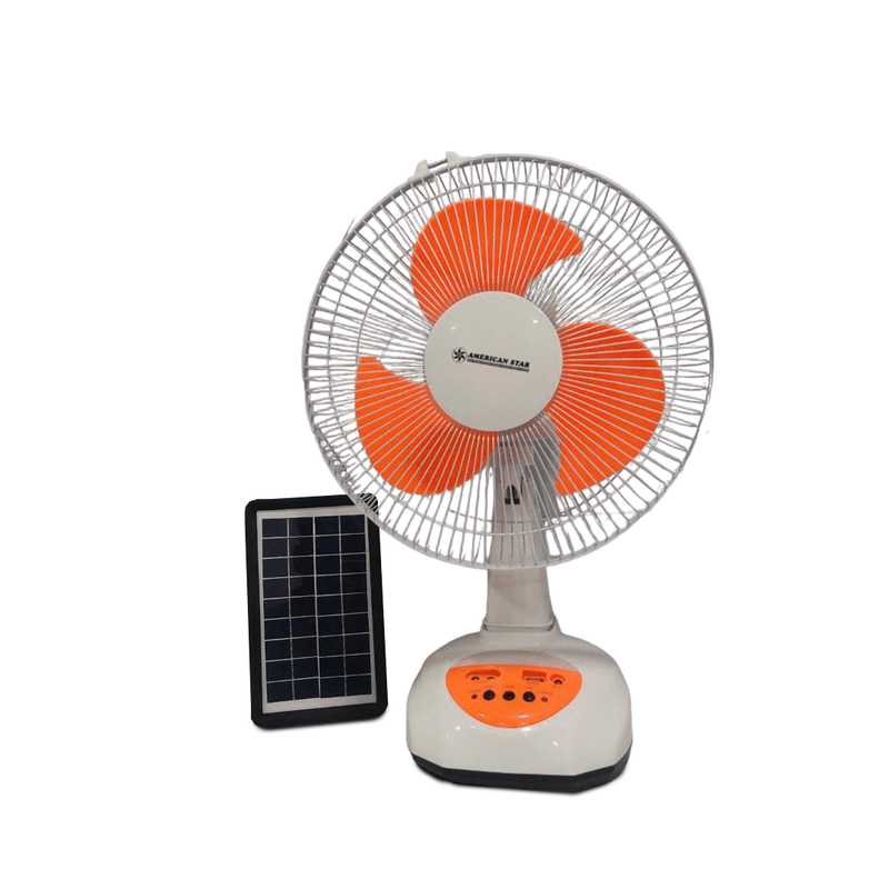 Ventilador 12" Recargable Panel Amercian Star