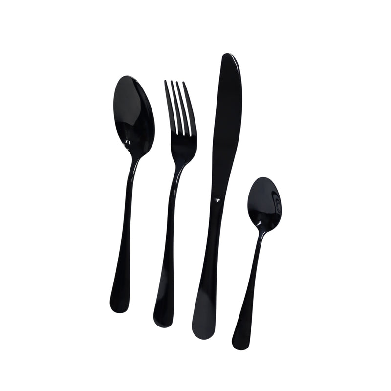 Cubierto 16 pz Epicure Negro