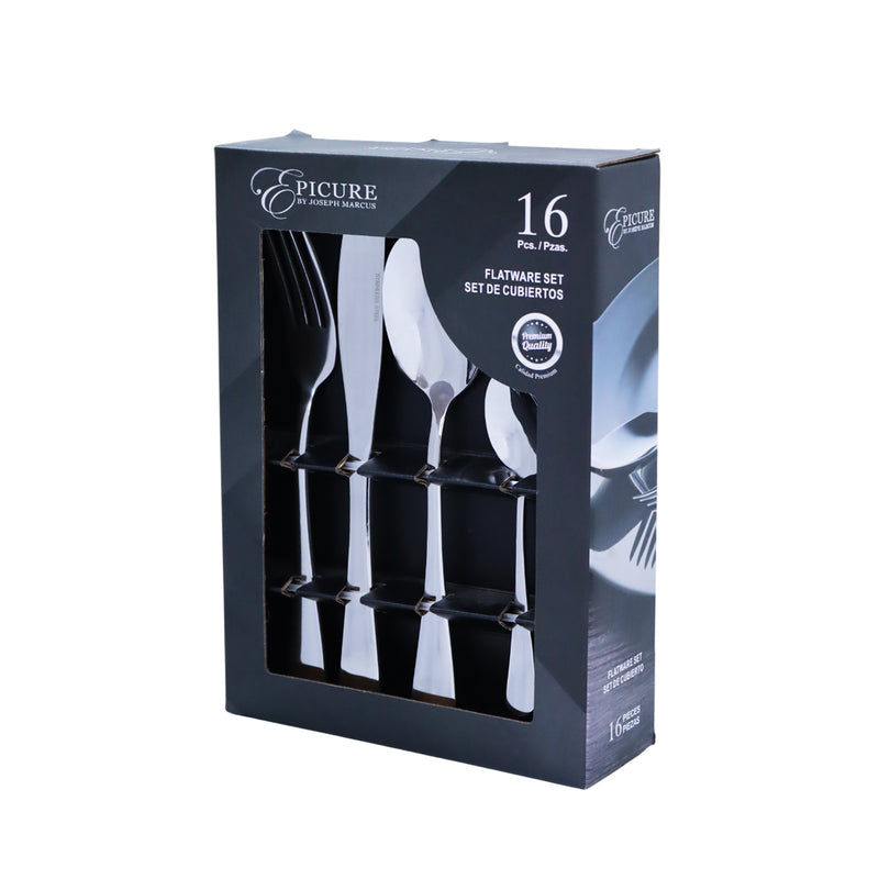 Cubierto 16 pz Epicure Plateado