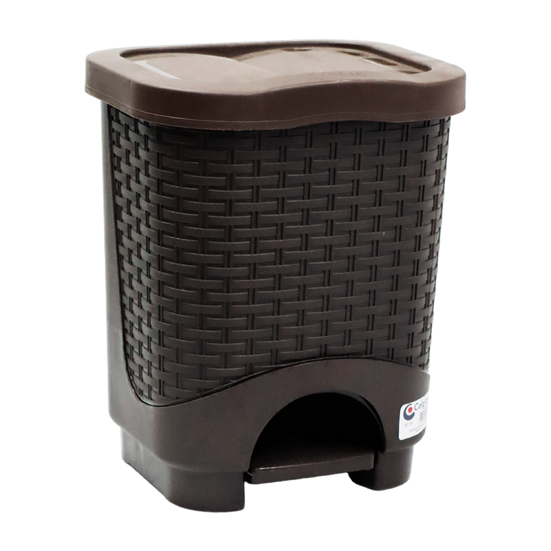Papelera Rattan 12Lt con pedal Colplast