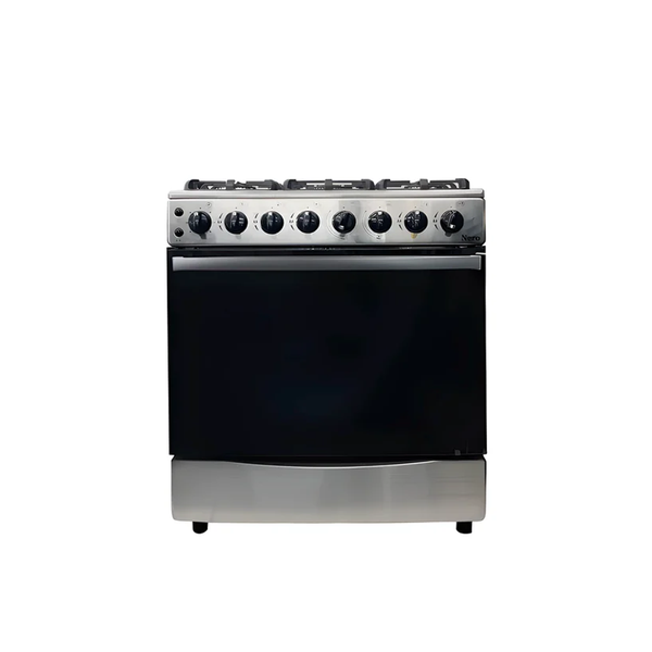 Cocina a gas 30" 5h c/horno acero inox Nero - 1-8.png