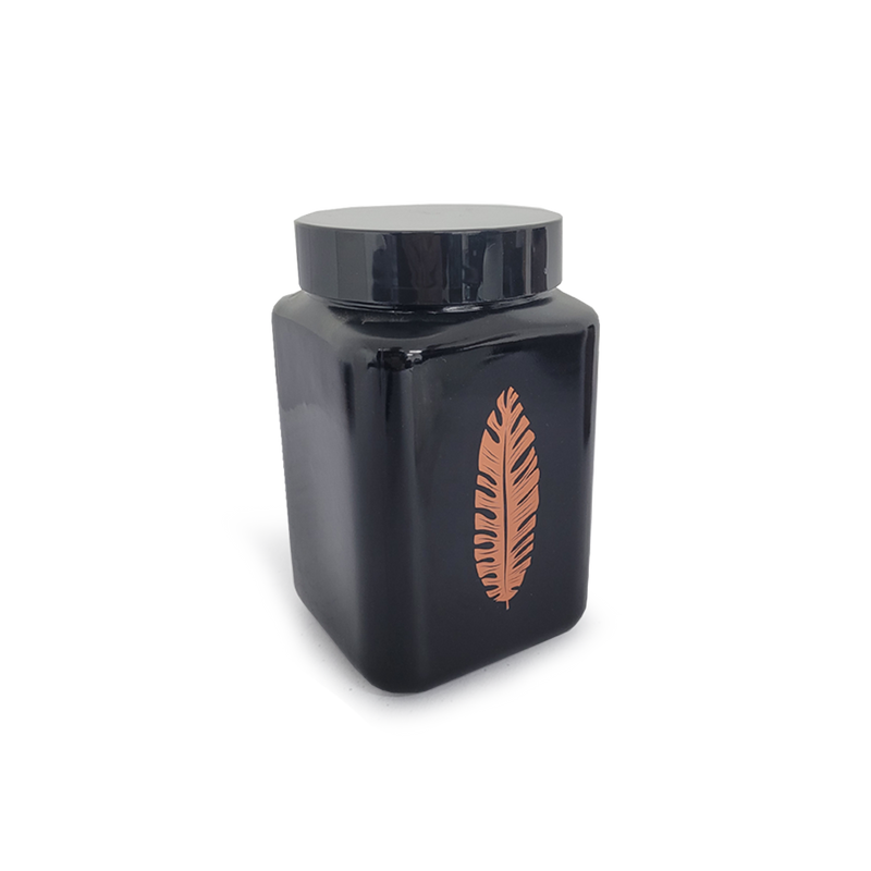 Pote de Vidrio 1.5LT Negro