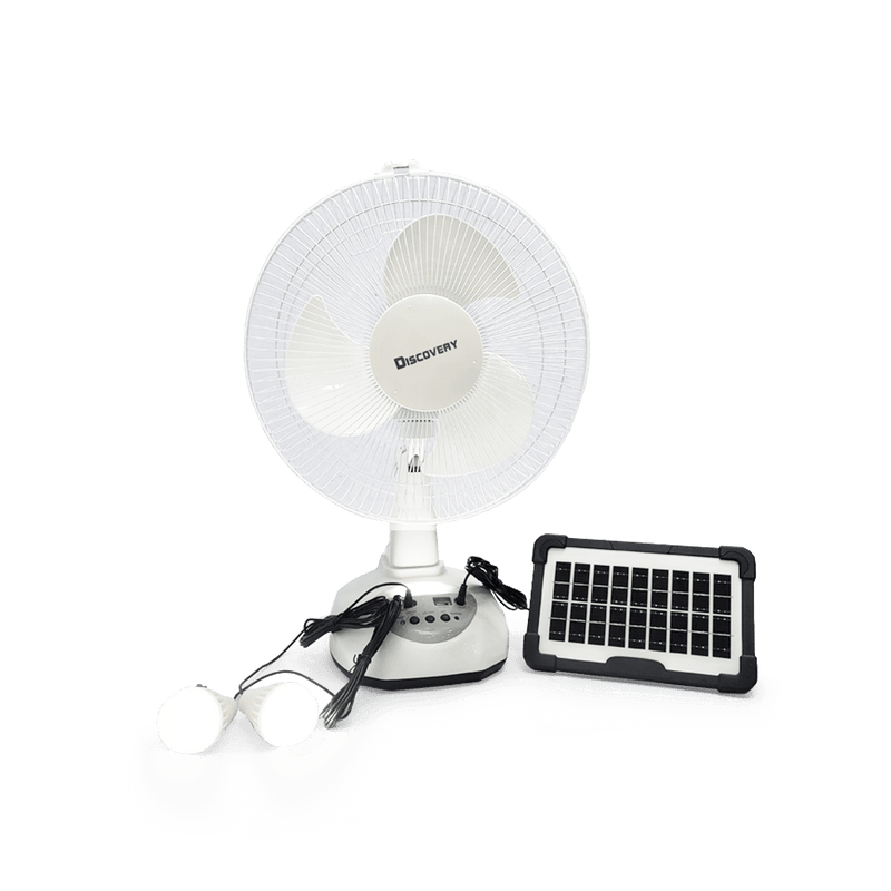 Ventilador 12" Recargable Panel Solar Discovery