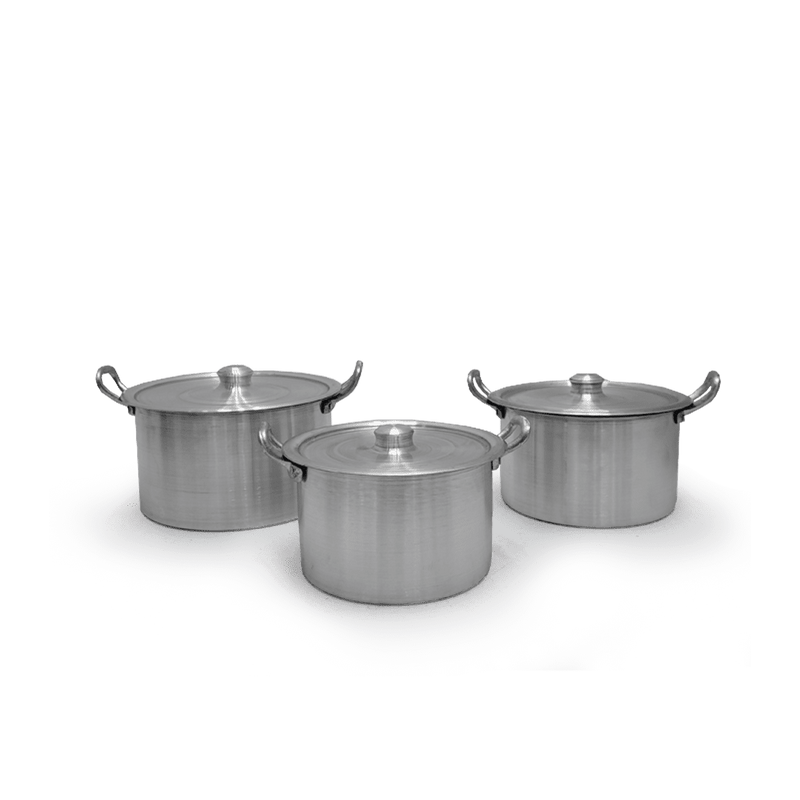 Olla 3Pzas Recta asa Aluminio