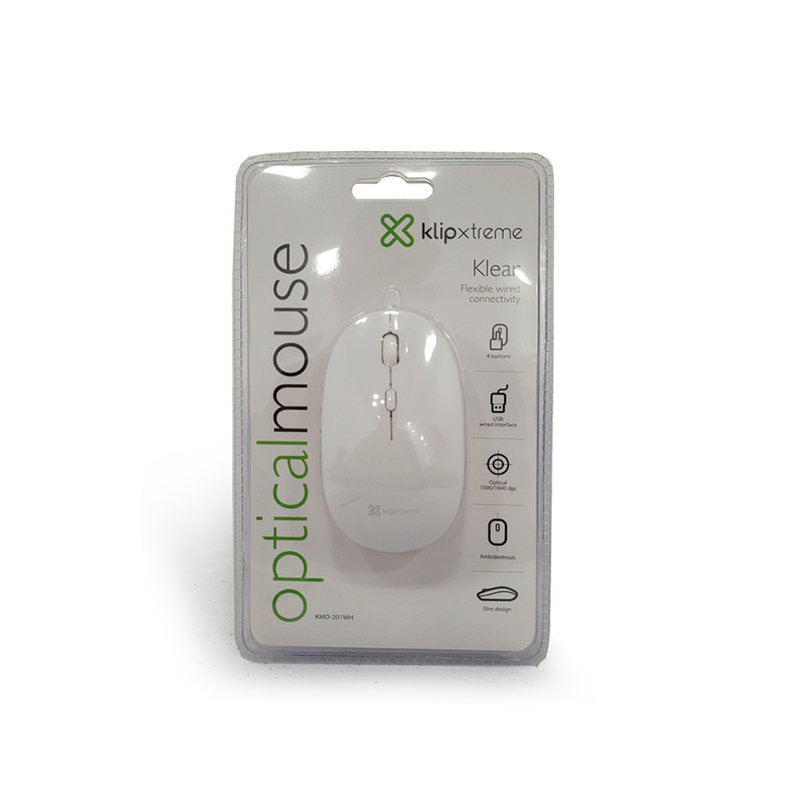 Mouse Alámbrico USB 1600DPI KlipXtreme