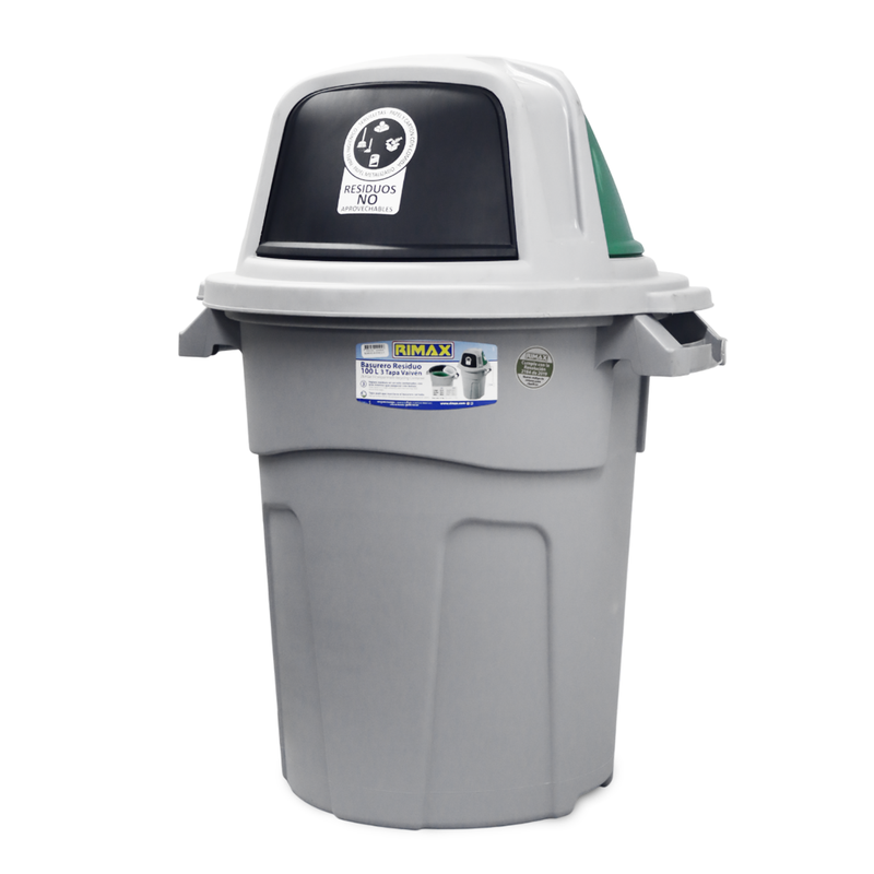 Basurero 100 Lt Rimax c/tapa