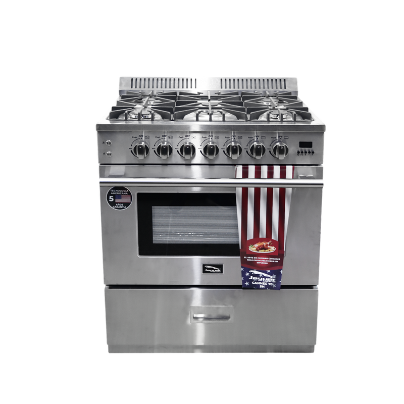Cocina 5 hornillas 30" Jaguar Ferretti