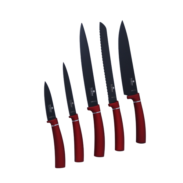 set de cuchillos 5PZ C/Tabla Berlinger Haus Burgundy - 1-47.png