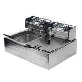 Freidora de aceite 6+6 doble Crystal Cuisine