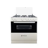 Cocina OMEGA 6H Blanca Tapa Vidrio