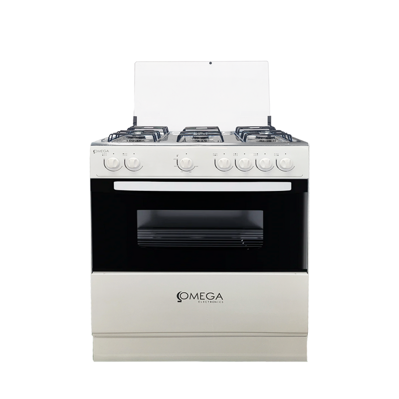 Cocina OMEGA 6H Blanca Tapa Vidrio