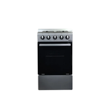 Cocina a gas 20" 4h c/horno plateada Nero