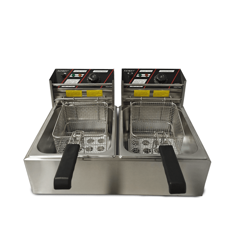 Freidora eléctrica de aceite 20Lts SANKEY / Acero inoxidable