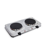 Cocina 2H ROCCIA eléctrica HD04S Cromada 23 Plato