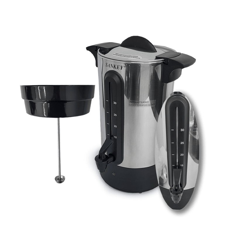 Cafetera Eléctrica 30 Tzs Acero Inoxidable Sankey
