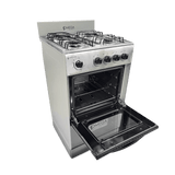 Cocina a gas 4H Omega acero inoxidable