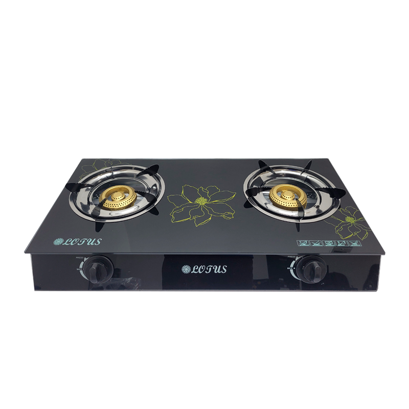 Cocina 2H Gas de Vidrio Lotus