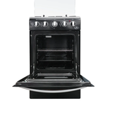 Cocina a gas 20" de piso 3h + 1 elect c/horno negro