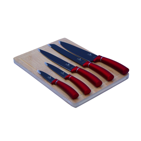 set de cuchillos 5PZ C/Tabla Berlinger Haus Burgundy - 2-39.png