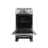 Cocina a gas 20"  4h c/horno acero inoxidable Nero