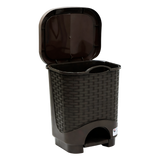 Papelera Rattan 12Lt con pedal Colplast