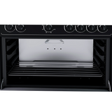 Cocina OMEGA 6H Negra Diana Tapa Vidrio