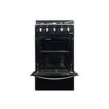 Cocina a gas 20" 4h c/horno negro Nero