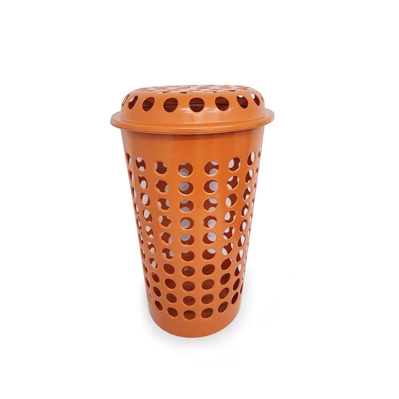 Cesta con tapa redonda