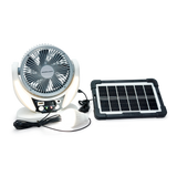 Ventilador 6" Recargable Panel Solar UNIVERSAL ROYAL