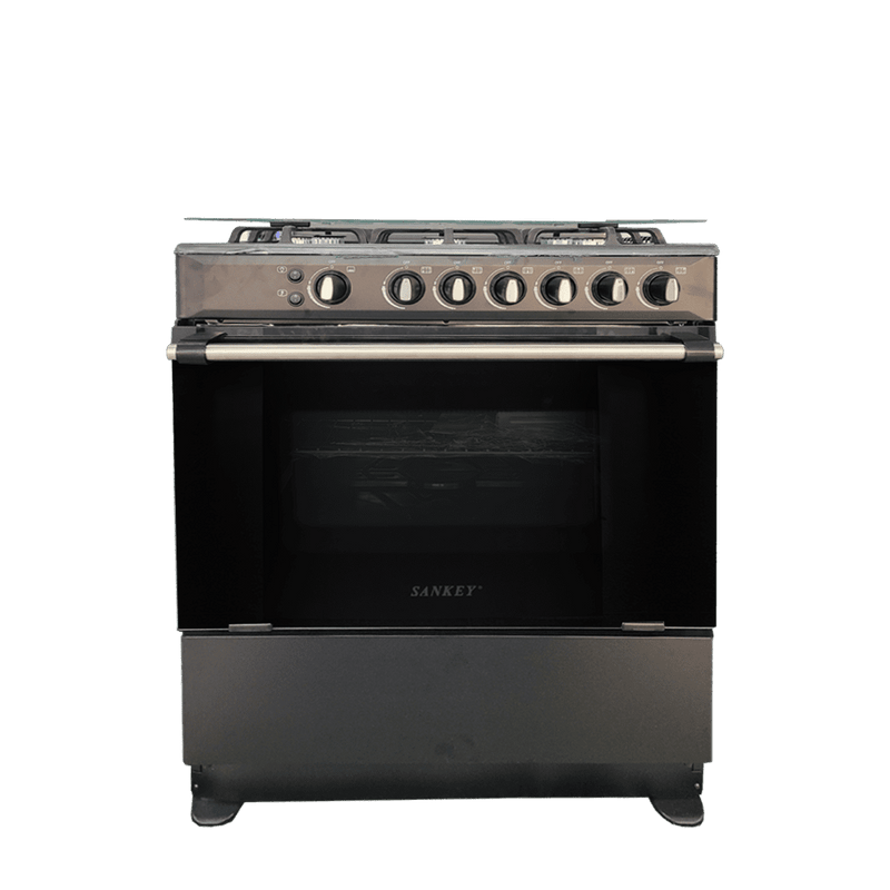 Cocina 30" 6H a gas Sankey Horno Negra