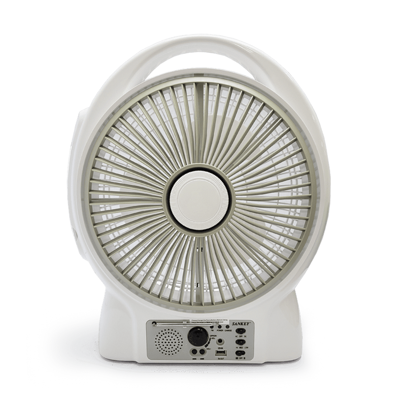 Ventilador 12" Recargable 30cm C/Radio Sankey