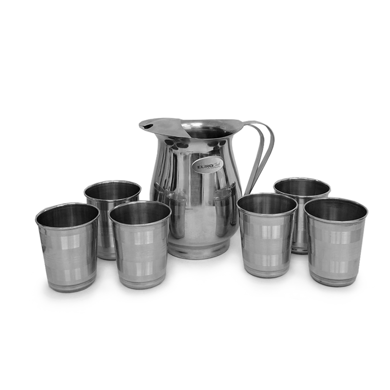 Jarra 6 vasos de Acero Eurochet