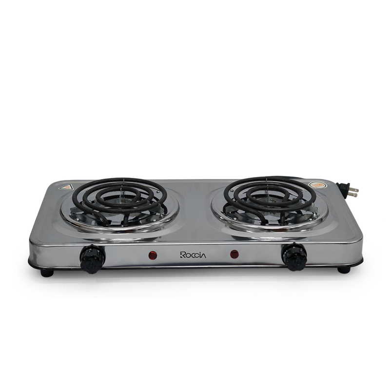 Cocina 2H ROCCIA Eléctrica Cromada HD06S 22 Caracol