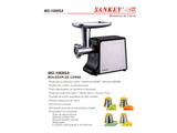 Moledor de carne cuchilla de acero inox con accesorios 550W Sankey