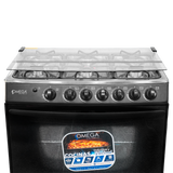 Cocina Omega 6H Negra T/Vidrio