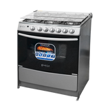Cocina Omega 6H Plateada T/Vidrio