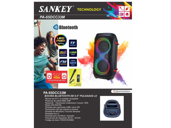 Bocina bluetooth portátil 6.5" x 2 SANKEY - PA65DCC33M-2.jpg