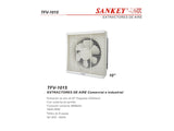 Extractor de aire 10” 38W Sankey