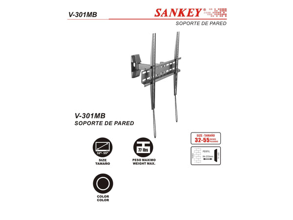 Base de pared P / TV 32"- 55" SANKEY - V301MB-F.jpg
