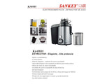 Extractor de jugo 600W SANKEY / Acero inoxidable