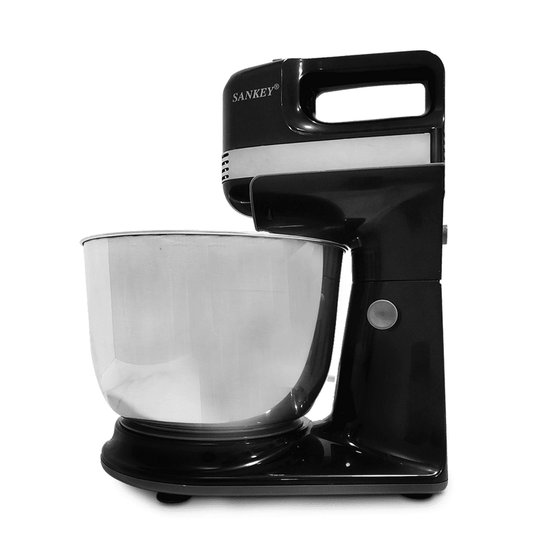 Batidora de mano 5V C/Base y taza plástica negra 250W SANKEY