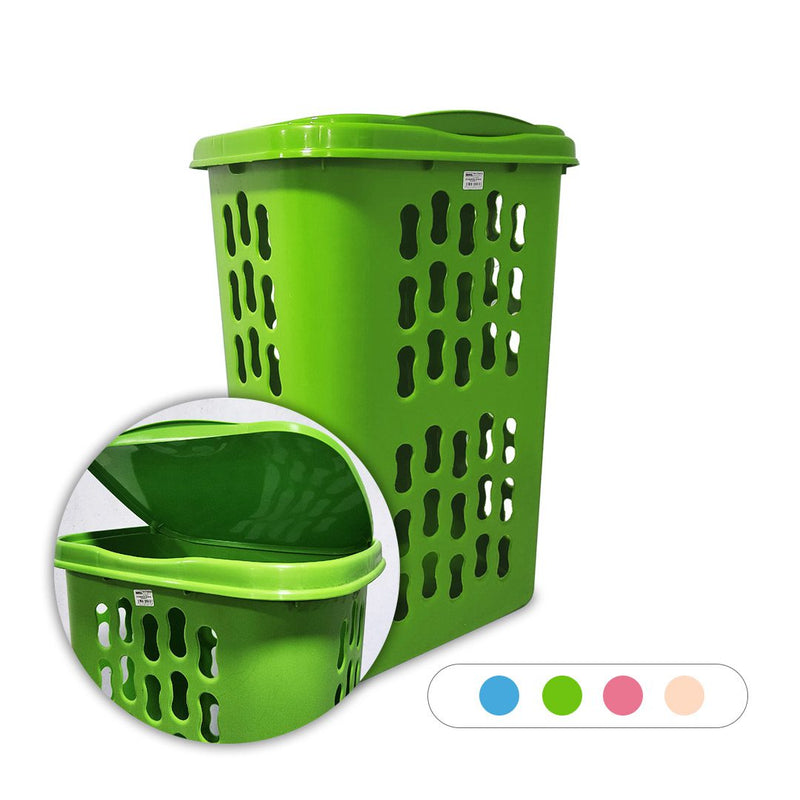 Cesta Rectangular 50lts con tapa Duraplas