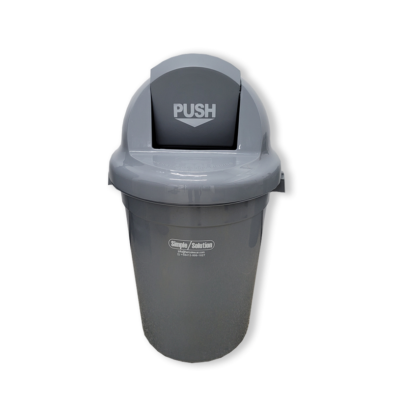 Papelera 110LT Redonda Push Institucional